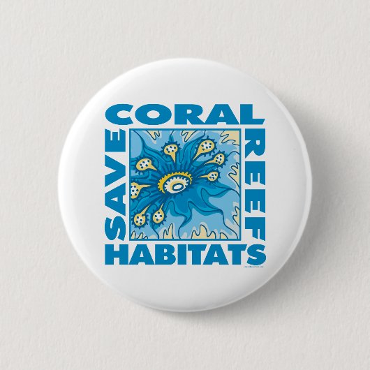 Koraalriffen opslaan ronde button 5,7 cm (Voorkant)