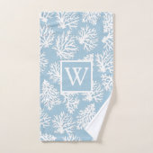 Koraalriffen zomerkustmonogram buiten bad handdoek (Handdoek)