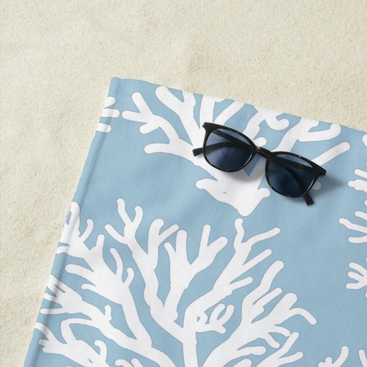 Koraalriffen zomerkuststrand monogram strandlaken (In situ)