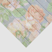 Koraalrioolse Rozen op weersplanten Tissuepapier (Detail)