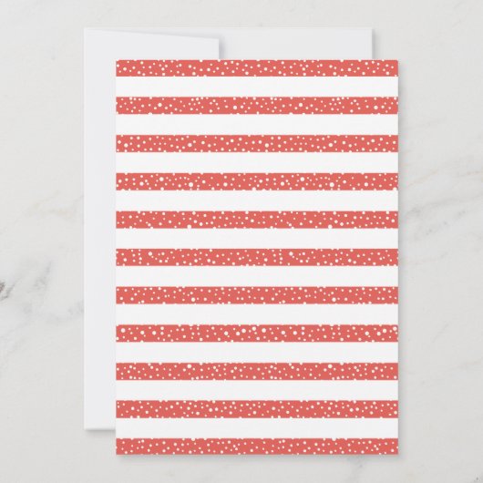 Koraalrode bessen Kerstfotocollage Kaart (Achterkant)