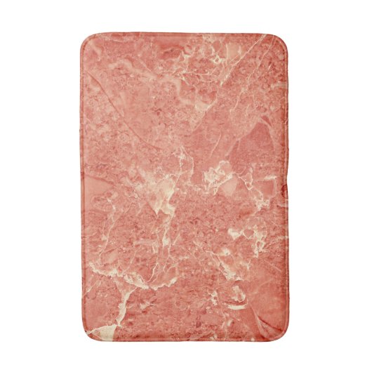 Koraalrode marmer badmat (Voorkant Verticaal)