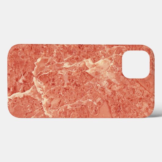 Koraalrode marmer Case-Mate iPhone case (Achterkant (horizontaal))
