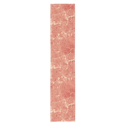 Koraalrode marmer Korte tabel Korte Tafelloper (Voorkant)