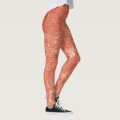 Koraalrode marmer leggings (Rechts)