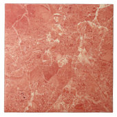 Koraalrode marmer tegeltje (Voorkant)
