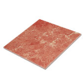 Koraalrode marmer tegeltje (Zijkant)