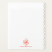 Koraalrode octopus op witte achtergrond planner (Achterkant)