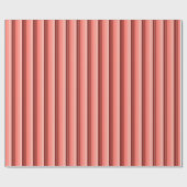 Koraalrode roze strepen cadeaupapier (Vlak)
