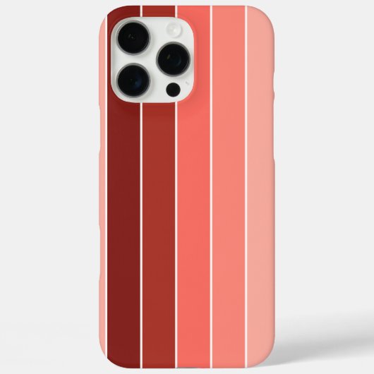 Koraalrode roze strepen Case-Mate iPhone case (Achterkant)