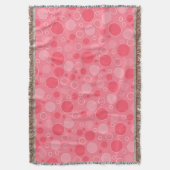 Koraalrode tinten met stippen in retro sixties S Deken (Voorkant Verticaal)