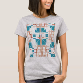 Koraalroest Turquoise Zuidwest Art Look Abstract T-shirt