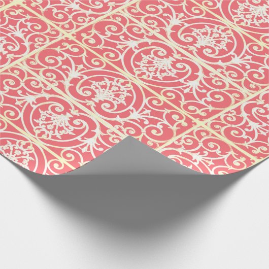 Koraalrolpatroon Cadeaupapier (Hoek)