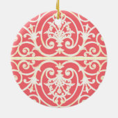 Koraalrolpatroon Keramisch Ornament (Achterkant)