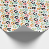 Koraalrood Blush Roze Mint Blauwe Groene Ornamente Cadeaupapier (Hoek)