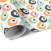 Koraalrood Blush Roze Mint Blauwe Groene Ornamente Cadeaupapier (Rol Hoek)