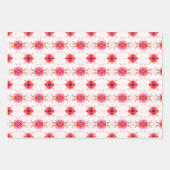 Koraalrood en wit inpakpapier vel (Voorkant)