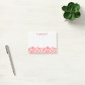 Koraalrood en witte Paisley-kant Post-it® Notes (Kantoor)
