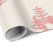 Koraalrood Evergreen-standaard voor het verpakken Cadeaupapier (Rol Hoek)
