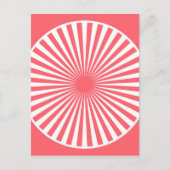 Koraalrood met wit cirkelpatroon briefkaart (Voorkant)