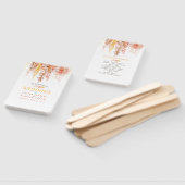 Koraalrood oranje herfstherfstherfsthuwelijksprogr handwaaier (Niet-gemonteerd)