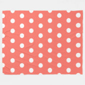 Koraalrood Stippenpatroon Fleece Deken (Voorkant (Horizontaal))