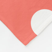 Koraalrood Stippenpatroon Fleece Deken (Hoek)