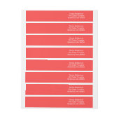 Koraalrood van hoge kwaliteit, kleurrijk omwikkelbaar adreslabel (Vel)