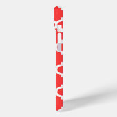 Koraalrood Wht Marokkaans #5 Navy 3 Initieel Monog Case-Mate iPhone Case (Achterkant / Links)