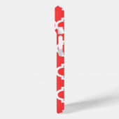 Koraalrood Wht Marokkaans #5 Navy 3 Initiele Monog Case-Mate iPhone Case (Achterkant / Links)