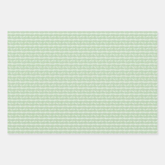 Koraalrood, zonnig, geel, groen hart en zigzagkuns inpakpapier vel (Voorkant 2)