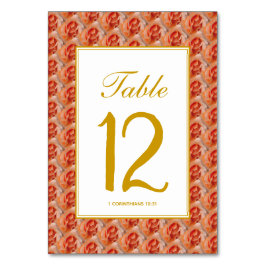 KORAALROOS Elegante Bloemige TROUW Christelijk Kaart