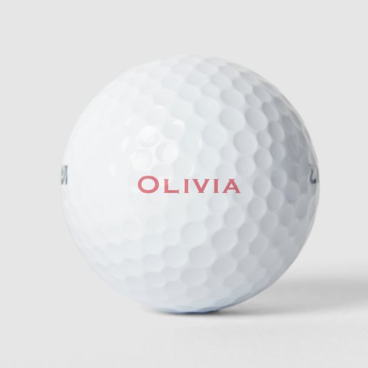 Koraalroze Aangepaste naam Golfballen (Voorkant)
