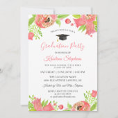 Koraalroze bloemen Lente tuinbouwpartij Kaart (Voorkant)