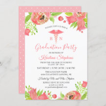 Koraalroze bloemen Verpleegschool GraduPartij