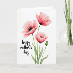 Koraalroze Bloemkaart Kaart