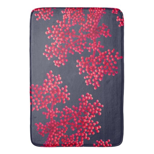 Koraalroze bloemknoppen badmat (Voorkant Verticaal)