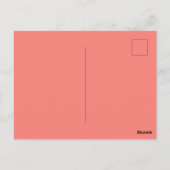Koraalroze Briefkaart (Achterkant)