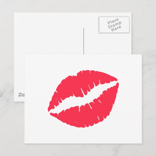 Koraalroze Briefkaart (Voorkant / Achterkant)