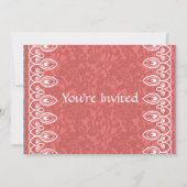 Koraalroze Brocade Bridal Shower Kaart (Voorkant)