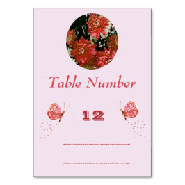 Koraalroze Butterflies Land Floral Kaart