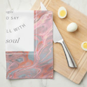 Koraalroze Christelijke Hymn Kitchen Towel Theedoek (Quarter Fold)