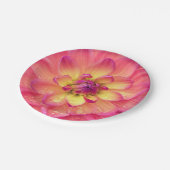 Koraalroze dahlia bloem papieren bord (Gekanteld)