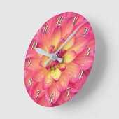 Koraalroze dahlia ronde klok (Hoek)