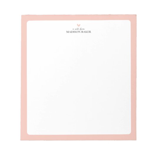 Koraalroze | Eenvoudig persoonlijk Notitieblok har (Voorkant)