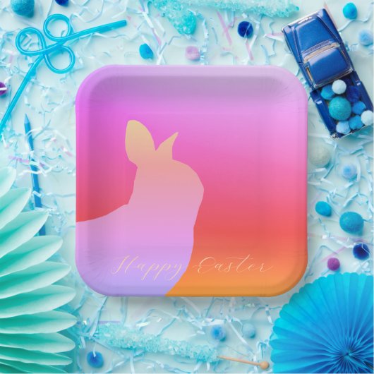 Koraalroze en auve papieren bordje (Feest)