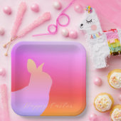 Koraalroze en auve papieren bordje (Feest)