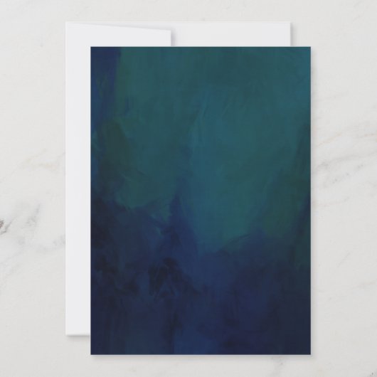 Koraalroze en blozende bloemenboeket moody bruilof kaart (Achterkant)