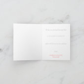 Koraalroze en wit patroon decor bedankkaart (Binnen)