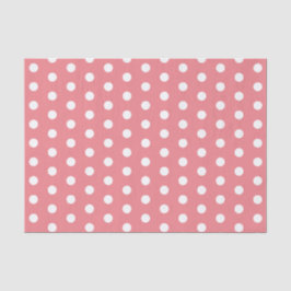 Koraalroze en witte polka stippen tissuepapier